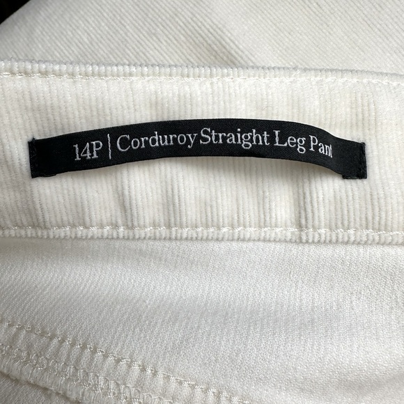 Talbots Women's Corduroy Straight Leg Pants Size 14P 14 Petite Cream NWT! - Picture 4 of 8